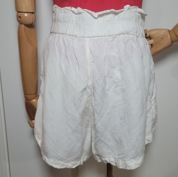 Madewell Linen-Blend Pull-On Paperbag Shorts Chic Effortless Comfort Size Small - Picture 6 of 8